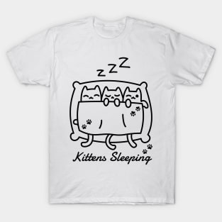 Kittens sleeping cute cat T-Shirt